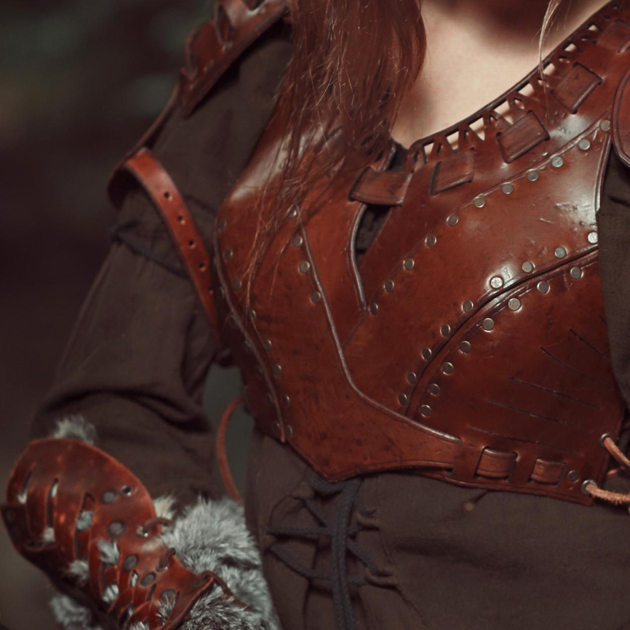 Handmade leather armour